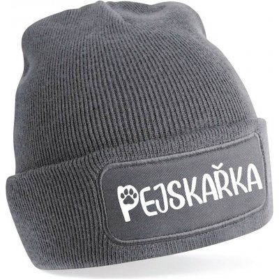 Beechfield čepice s potiskem pejskařka šedá – Hledejceny.cz