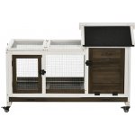 Bouda PawHut pro malá zvířata 108 x 58 x 73,5 cm káva – Sleviste.cz