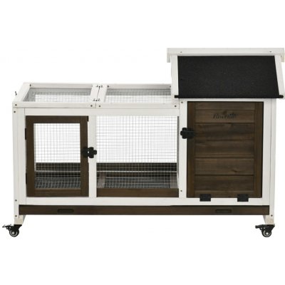 Bouda PawHut pro malá zvířata 108 x 58 x 73,5 cm káva – Sleviste.cz