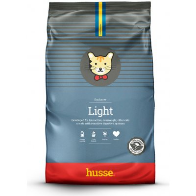 Husse Exclusive Light Granulované krmivo pro méně aktivní starší a obézní kočky 2 kg
