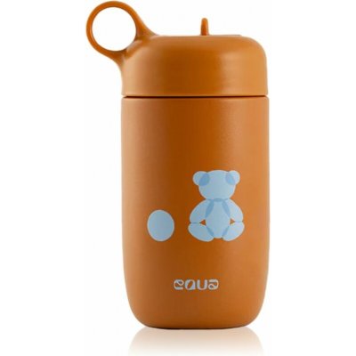 Equa Kids nerezová láhev na vodu pro děti Teddy Bear 400 ml hnědá – Zboží Dáma