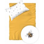 Darré Bavlněné povlečení do postýlky Včelky duo medově žluté Velikost: 95 x 130 + 45 x 65 70x90 – Sleviste.cz