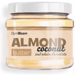 GymBeam Mandlové Máslo s kokosem a bílou čokoládou 340 g – Sleviste.cz