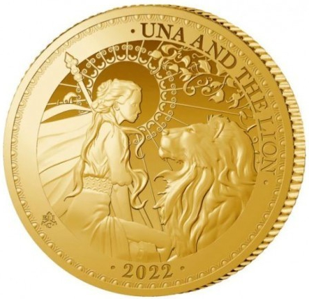 East India Company zlatá mince Una a Lev Svatá Helená 0,5 g