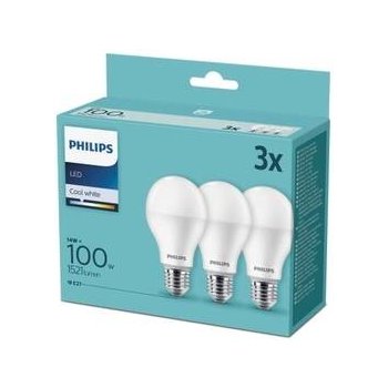 Philips klasik, 14W, E27, neutrální bílá 3ks