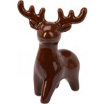 Vánoční porcelánový sob stojící 14,5 cm – hnědý, H&L – Hledejceny.cz