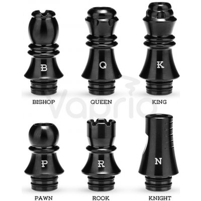 Kizoku šachové náustky kompletní set 6ks Černá