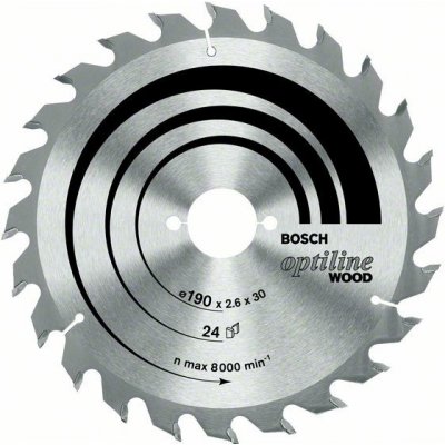 Bosch Pilový kotouč Optiline Wood, 190x2,6/1,6 mm 2.608.640.615 – Sleviste.cz