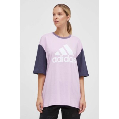adidas Bavlněné tričko IL3334 růžová – Zboží Mobilmania