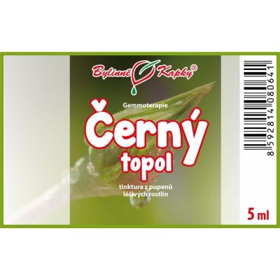 Bylinné kapky Černý topol tinktura 5 ml