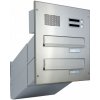 Poštovní schránka DOLS D-041 HM k zazdění Nerez / šedá | čelní deska Se zvonky a HM ABB 2