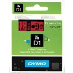 DYMO Originální páska D1 45017 12mm x 7m černý tisk/červený podkla (S0720570)