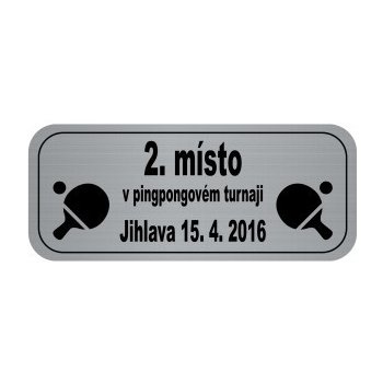 Štítek laserový L01 50 x 15 mm stříbro