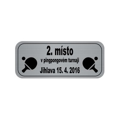 Štítek laserový L01 50 x 15 mm stříbro – HobbyKompas.cz