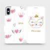 Pouzdro a kryt na mobilní telefon Apple Pouzdro Mobiwear parádní flip Apple iPhone XS - MH03S Kočička princess