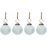 Set čtyř bílých skleněných vánočních ozdob Kave Home Talve 6 cm – Hledejceny.cz