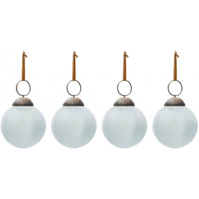 Set čtyř bílých skleněných vánočních ozdob Kave Home Talve 6 cm – Hledejceny.cz