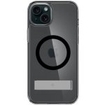 Spigen Ultra Hybrid S MagFit se stojánkem a černým MagSafe iPhone 15 Plus - čiré – Hledejceny.cz