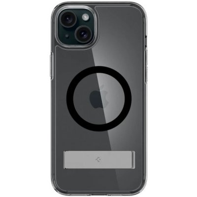 Spigen Ultra Hybrid S MagFit se stojánkem a černým MagSafe iPhone 15 Plus - čiré – Zboží Mobilmania