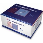 Becton Dickinson and Company BD Diagnostics Micro-Fine Plus sterilní inzulínové stříkačky 1 ml U -100 S 29 G x 12,7 mm 100 ks – Zboží Mobilmania