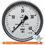 Wika Manometr nízkotlaký zadní 0/100 mbar - 63 - 1/4 – Zboží Mobilmania