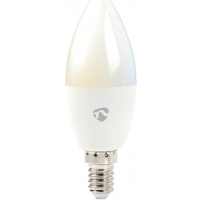 NEDIS Wi-Fi chytrá LED žárovka/ E14/ svíčka/ 4,5W/ 230V/ 350lm/ 6500K/ teplá až studená bílá/ stmívatelná/ bílá WIFILW13WTE14 – Zboží Živě