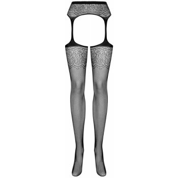 Obsessive Punčochy s podvazkovým pásem Garter stockings S207 černé