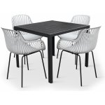 Nábytek Texim Elegantní zahradní set - Viking M + 4x křeslo GABY šedé – Hledejceny.cz