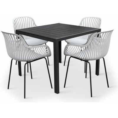Nábytek Texim Elegantní zahradní set - Viking M + 4x křeslo GABY šedé – Hledejceny.cz