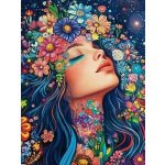 Norimpex Diamantové malování Dívka v květinách 30 x 40 cm – Zboží Mobilmania