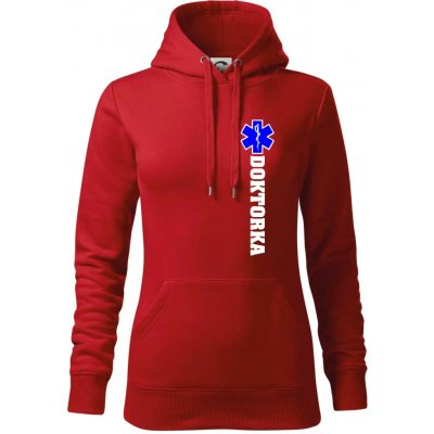 Hvězda života doktorka mikina dámská Cape s kapucí Červená – Hledejceny.cz