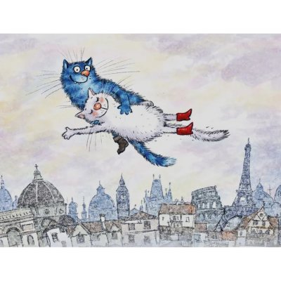 TSvetnoy Diamantové malování Kočky Jen si tak létat 40 x 50 cm LG279e