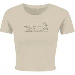 Tričko s potiskem TerezaZoo crop dámské Písková – Hledejceny.cz