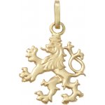 Zlatnictví Zlatíčko Zlatý přívěsek Český lev žluté zlato 00081 – Zboží Mobilmania