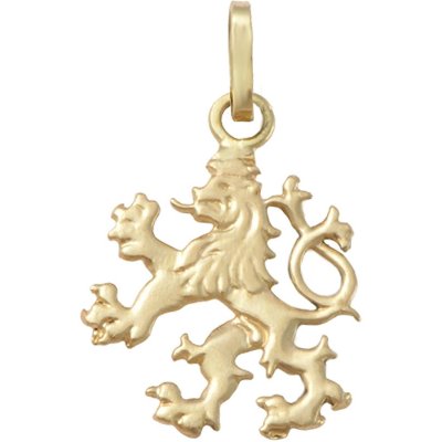 Zlatnictví Zlatíčko Zlatý přívěsek Český lev žluté zlato 00081 – Zboží Mobilmania