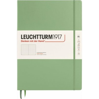 Leuchtturm 1917 Tečkovaný zápisník v pevné vazbě A4+ 235 listů šalvějově zelený – Zboží Živě