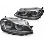 Přední světla VW Golf VII 13-17 SEQ černé s chromovou linkou – Hledejceny.cz