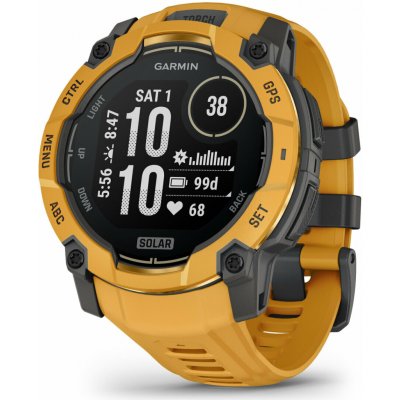 Garmin Instinct 3 50mm Solar Sunburst / Sunburst/Grey Band 010-02935-02 – Zboží Živě