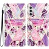 Pouzdro a kryt na mobilní telefon Samsung PROTEMIO 71938 ART Peněženkový kryt pro Samsung Galaxy A55 5G PURPLE MARBLE