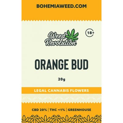 Weed Revolution Orange Bud Greenhouse CBD 20% a THC 1% 20 g – Sleviste.cz