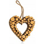 HOME DECOR Srdce dřevěné 26 x 26 cm bílé – Zboží Mobilmania