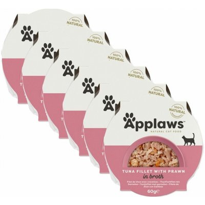 Applaws s tuňákem a krevetami ve vývaru 6 x 60 g – Hledejceny.cz