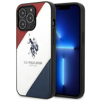 Pouzdro US Polo Tricolor Embossed iPhone 14 Pro bílé – Zboží Mobilmania