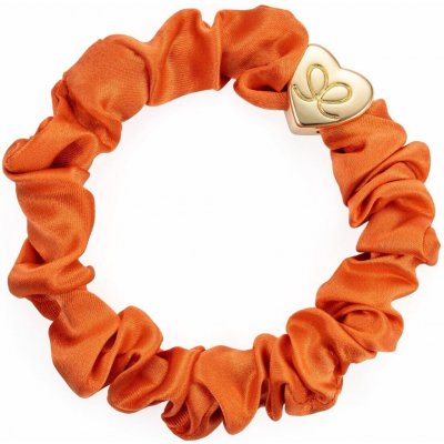 By Eloise London Gold Heart Silk Scrunchie barva Orange Peel – Sleviste.cz