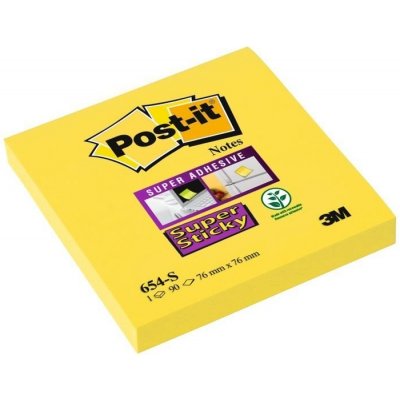 3M 3M Post-it silně lepicí bločky 654, velikost 76 x 76 mm (654-S) – Hledejceny.cz