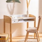 Atmosphera Dětský psací stůl s šuplíkem Natural White – Zboží Dáma