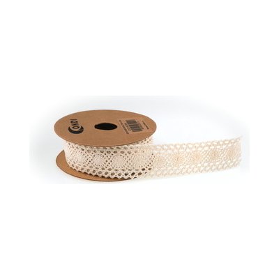 Bavlněná krajková stuha 2,8cm x 3m CL012 přírodní – Sleviste.cz