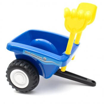 Baby Mix traktor s vlečkou a nářadím New Holland žluté