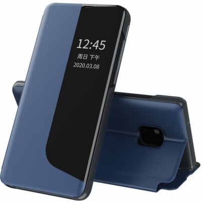 LaimTop Pouzdro pro Huawei Mate 20 Pro, Smart View Okénko Flip Stojánek PU Kožené Ochranné Pouzdro pro Huawei Mate 20 Pro modré – Zbozi.Blesk.cz