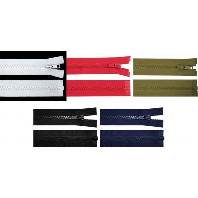 Kostěný zip šíře 5 mm délka 95 cm (bundový) - 322 černá – Hledejceny.cz